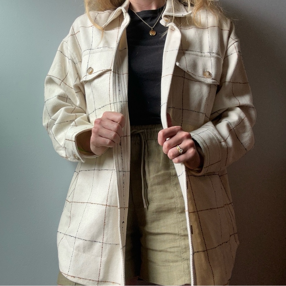 Madewell Cream Utility Jacket Relaxed Fit